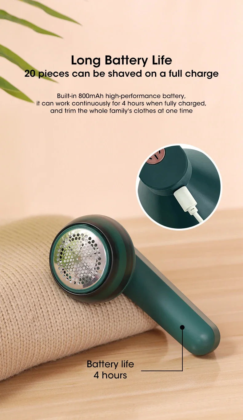 2025 Electric Lint Remover For Clothes Fuzz Pellet Sweater Fabric Hair Ball Trimmer Portable USB Charging Detachable Cleaning