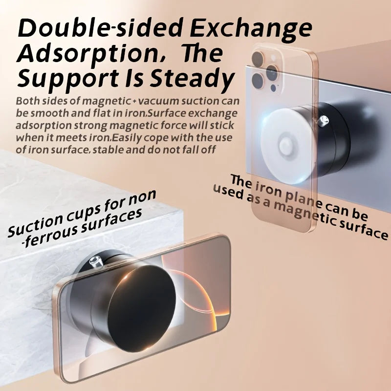 Magnetic Car Phone Holder Foldable Portable Holder for All Smartphones & Car Models 360° Rotatable Adjustable Lazy Phone Bracket