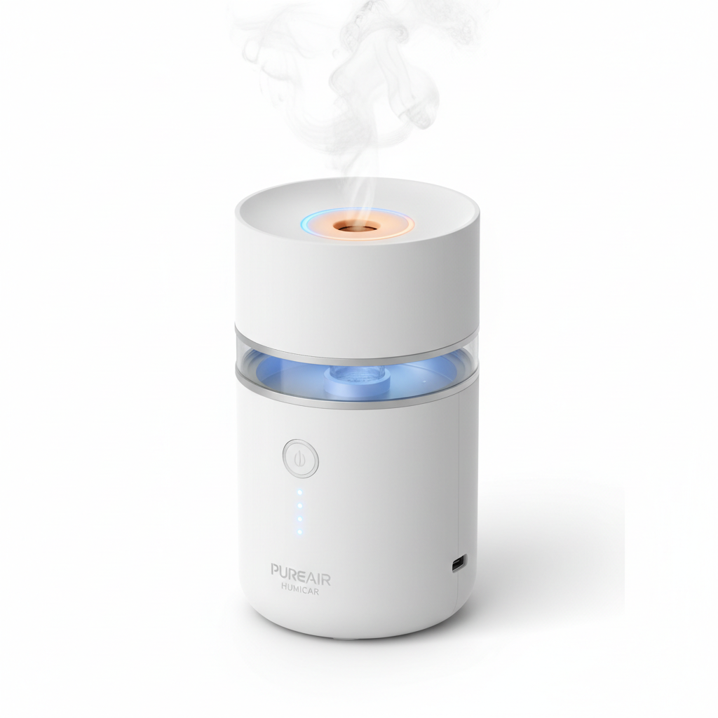 Portable USB Mini Humidifier with Night Light